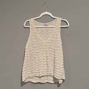 Madewell Cream Crochet Tank Top